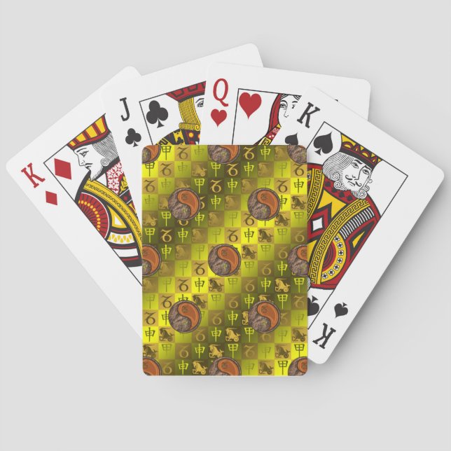 Baraja De Cartas Capricornio y Mono de Madera (Reverso)