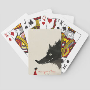 Baraja De Cartas Capuchas rojas y lobo malvado