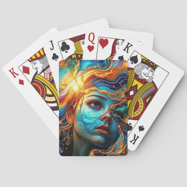 Baraja De Cartas Cara abstracta (Reverso)