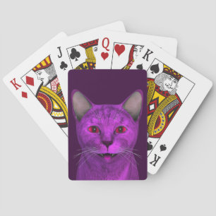 Baraja De Cartas Cara de gato rosa