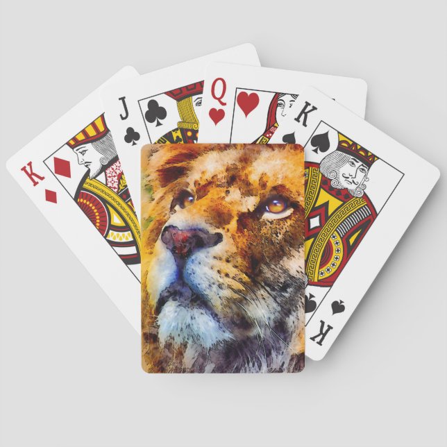 Baraja De Cartas Cara de León Plácido (Reverso)