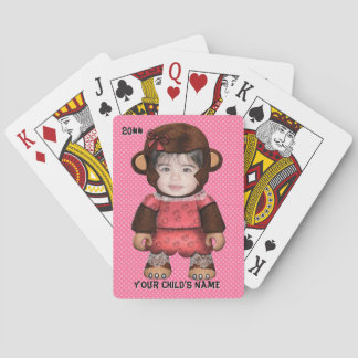 Baraja De Cartas Cara de mono - Chica (tarjetas de reproducción per