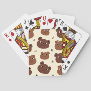 Baraja De Cartas Cara de oso divertida