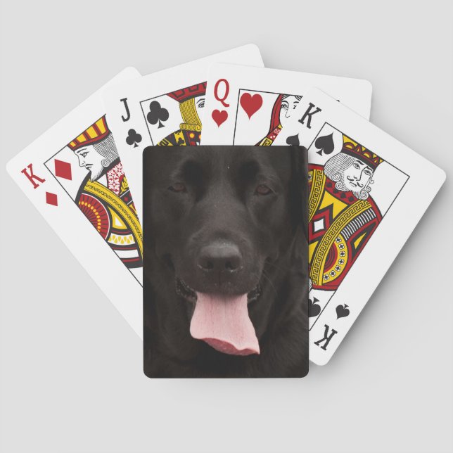 Baraja De Cartas Cara de perro negro (Reverso)
