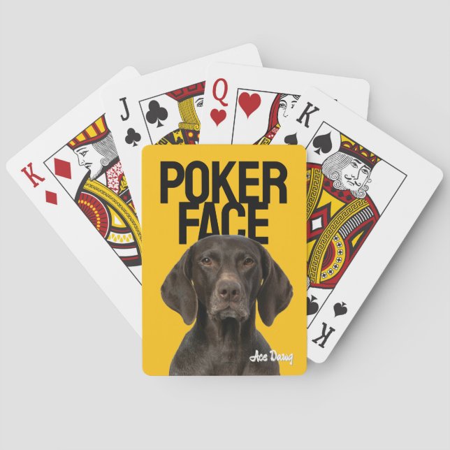 Baraja De Cartas Cara de Póquer Foto de Perro Personalizada (Reverso)