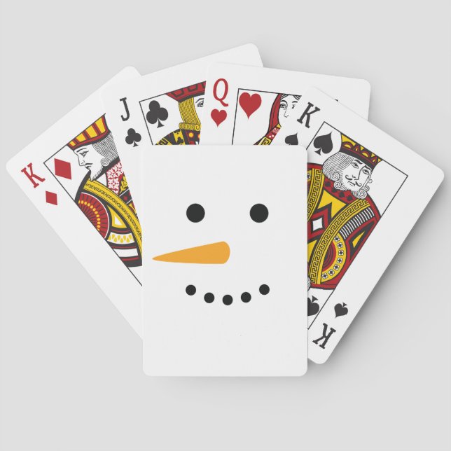 Baraja De Cartas Cara de Snowman (Reverso)