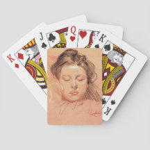 Cara de un Chica durmiente (por Frantisek Kupka)