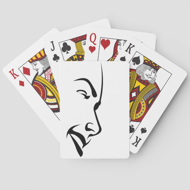 Baraja De Cartas Cara de una Mujer (Reverso)