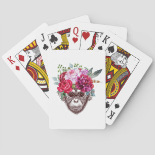 Baraja De Cartas Cara del mono de la flor