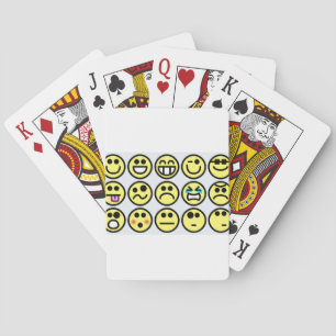 Baraja De Cartas cara feliz de emoticono