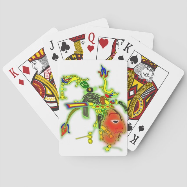 Baraja De Cartas Cara tribal de máscara de pintura divertida (Reverso)