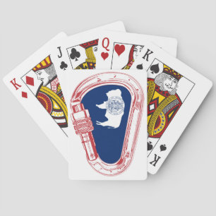 Baraja De Cartas Carabiner de escalada de bandera Wyoming