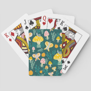 Baraja De Cartas Caracol caprichoso sobre hongos mágicos