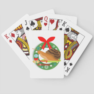 Baraja De Cartas caracol de navidad