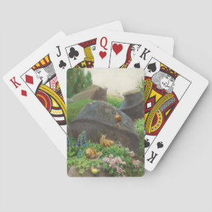 Baraja De Cartas Caracoles en un jardín de rocas (por H.A. Brendeki