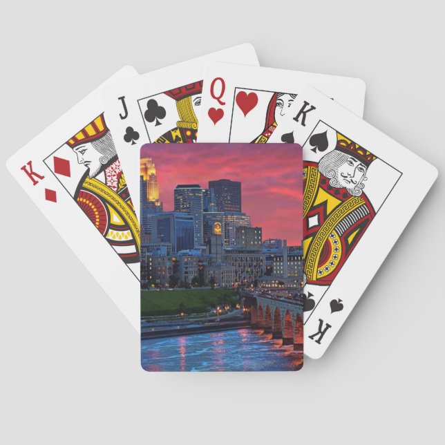 Baraja De Cartas Caramelo del ojo de Minneapolis (Reverso)