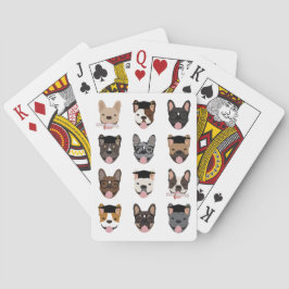 Baraja De Cartas Caras de Bulldog Francés Graduados
