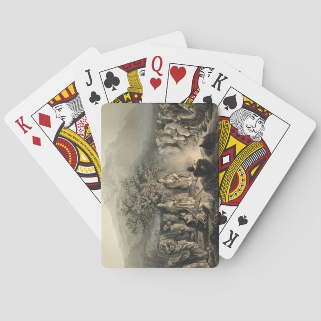 Baraja De Cartas Caravana de comerciantes armenios, Transcaucasia,  (Reverso)