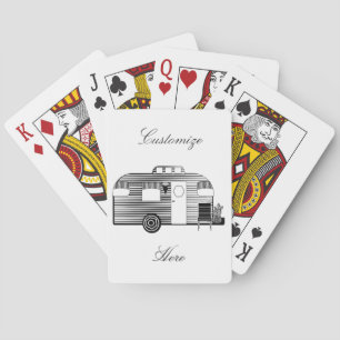 Baraja De Cartas Caravana redondeada de remolque clásico vintage qu