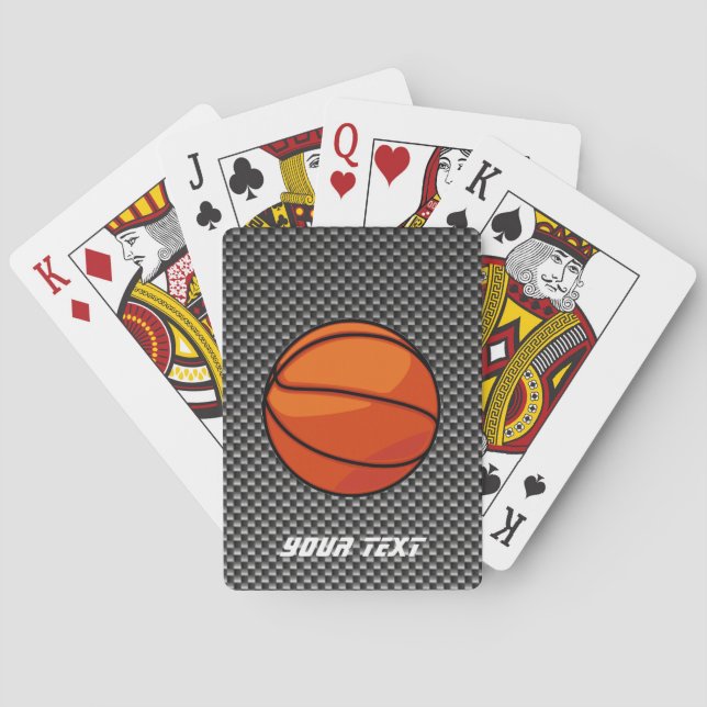 Baraja De Cartas Carbon Fiber look Basketball (Reverso)