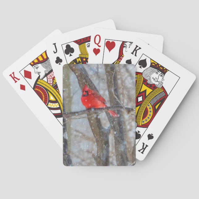 Baraja De Cartas Cardenal de nieve (Reverso)