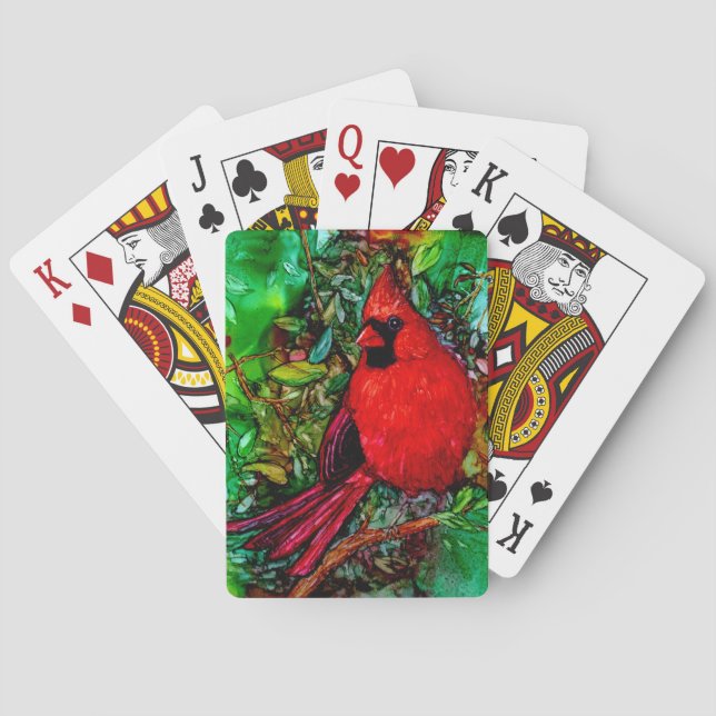 Baraja De Cartas Cardenal en el árbol (Reverso)