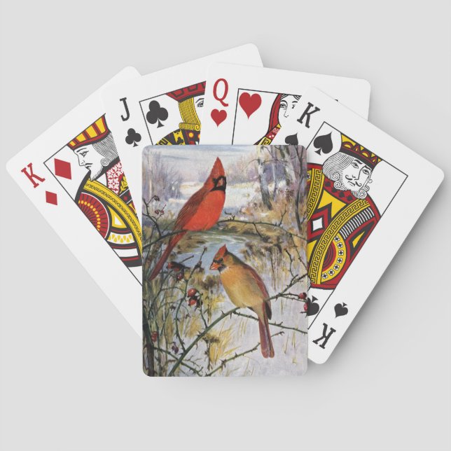 Baraja De Cartas Cardinals in Winter (Reverso)