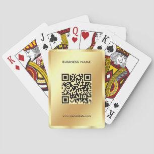 Baraja De Cartas Cargar código QR Logotipo comercial Glamour Gold