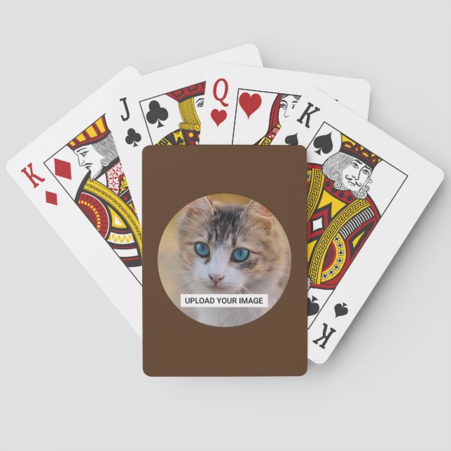 Baraja De Cartas Cargar la foto de un gato lindo (Reverso)