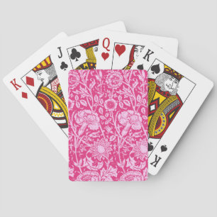 Baraja De Cartas Carnación modernista Damasco, rosa de Fuchsia