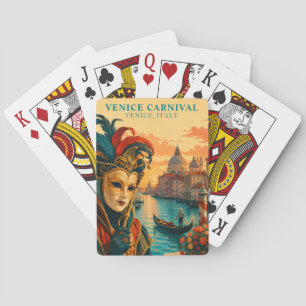 Baraja De Cartas Carnaval de Venecia Italia Máscara Veneciana Vinta