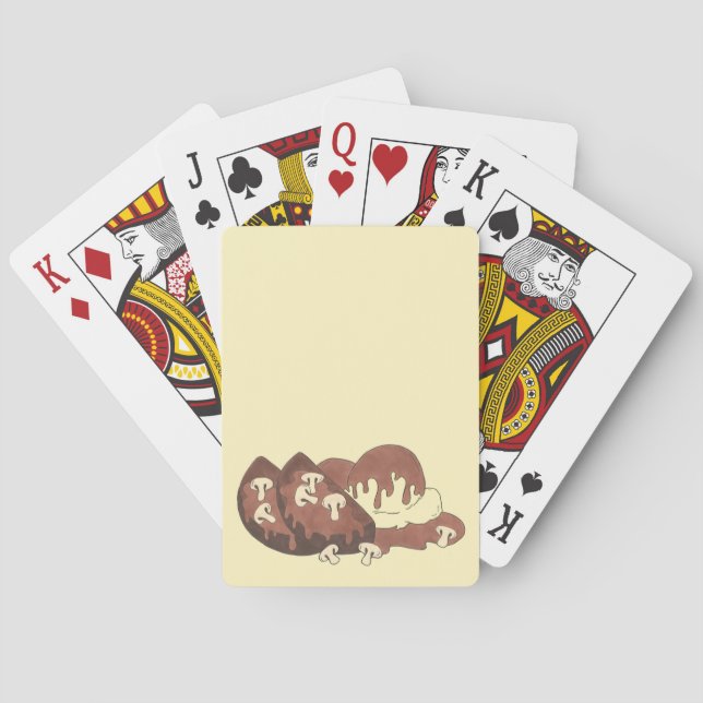 Baraja De Cartas Carne y patatas Meatloaf hongos Gravy Diner (Reverso)