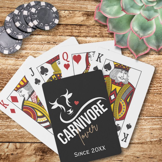 Baraja De Cartas Carnivore Lover Elegante Negro (Carnivore Lover playing card set.)