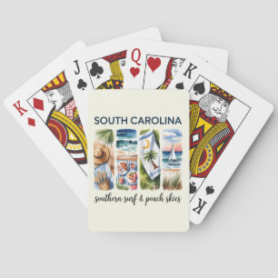 Baraja De Cartas Carolina del Sur: Cielos de Surf y Peach