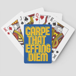 Baraja De Cartas CARPE QUE EFFING DIEM graciosa cita latina