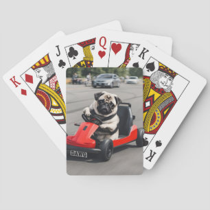 Baraja De Cartas Carrera de Pug go-kart