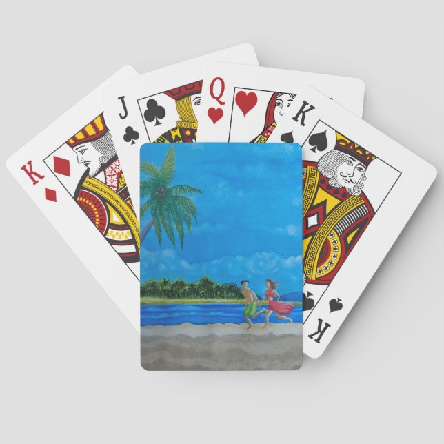 Baraja De Cartas Carrera Hawaii Beach (Reverso)