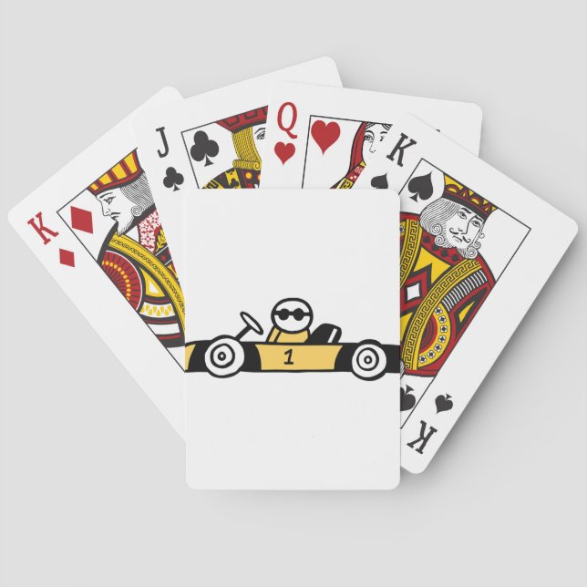 Baraja De Cartas Carreras automática, Carreras de coches (Reverso)