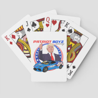 Baraja De Cartas Carreras Patriot Boyz y el Corvette Trump 