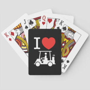 Baraja De Cartas Carro de golf I Heart (Love)