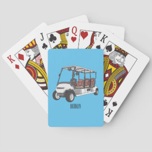 Baraja De Cartas Carro de golf / ilustracion personalizado de coche