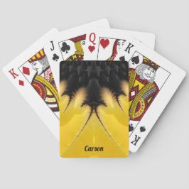 Baraja De Cartas ¡CARSON ~ TRISTE! Diseño negro y amarillo