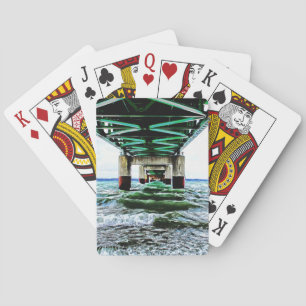 Baraja De Cartas "Cartas de juego del puente Mackinac"