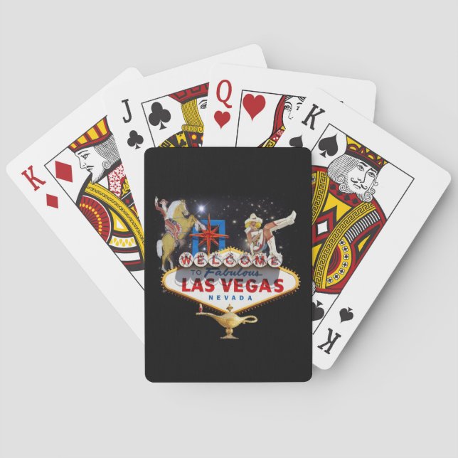 Baraja De Cartas Cartel de bienvenida de Las Vegas (Reverso)