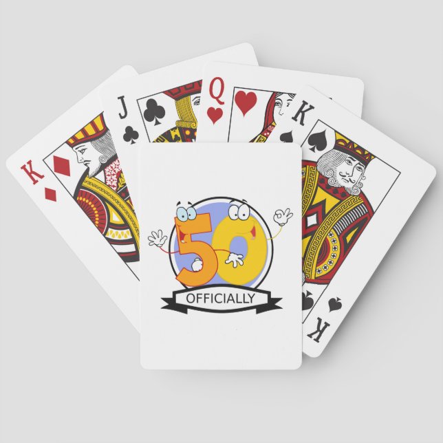 Baraja De Cartas Cartel oficial de 50 cumpleaños (Reverso)