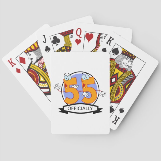 Baraja De Cartas Cartel oficial de 55 cumpleaños (Reverso)
