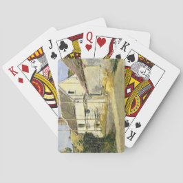 Baraja De Cartas Casa con Scaffolding (obra de construcción de époc
