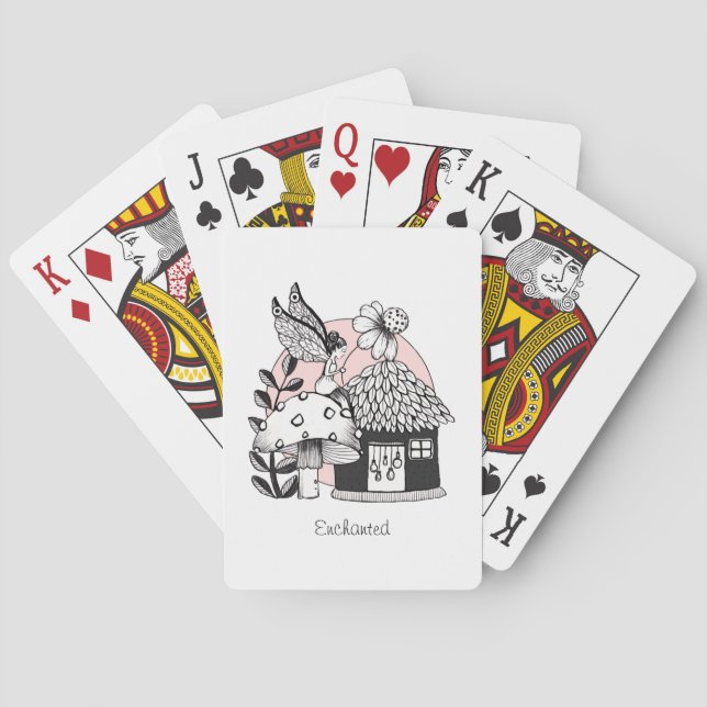 Baraja De Cartas Casa De Hadas Y De Hadas Encantadas (Reverso)