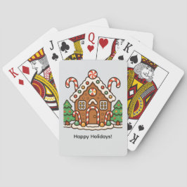 Baraja De Cartas Casa de Pan de Jengibre Navideña