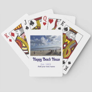 Baraja De Cartas Casa de playa establecida. Agregar año foto latitu